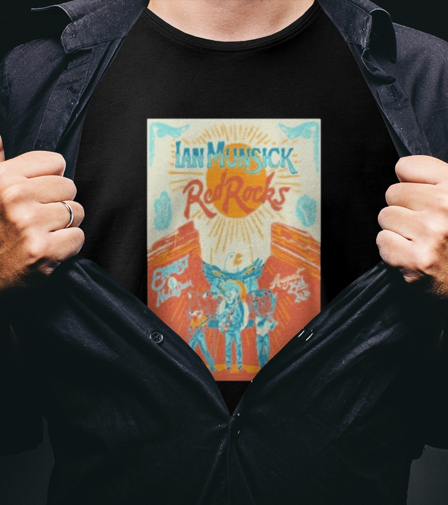 Ian Munsick Red Rocks Morrison Colorado August 25 2026 Concert Event T-Shirt