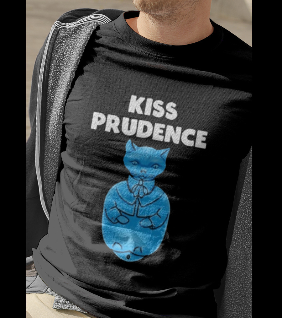 Kiss Prudence Happytoast Cat Blue T-Shirt