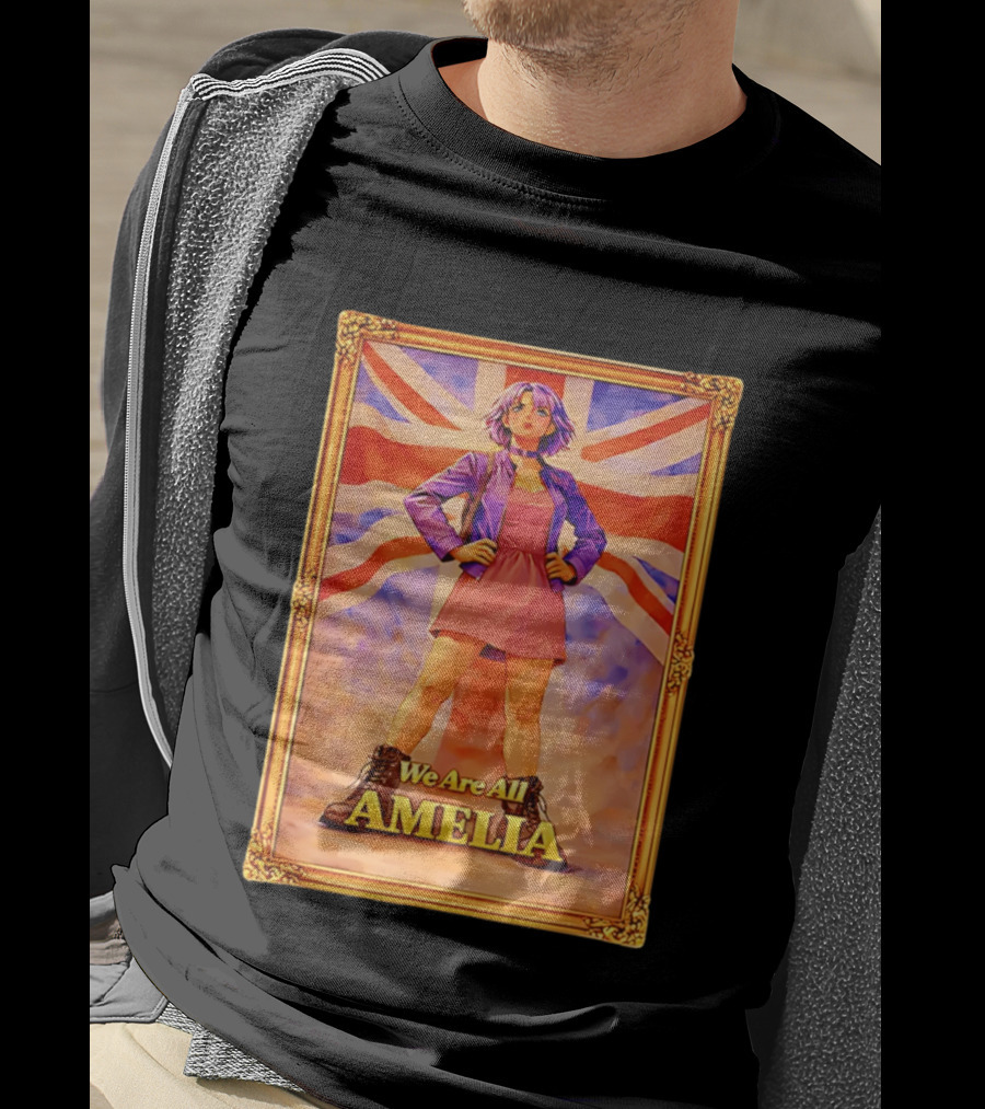 We Are All Amelia Union Jack British UK England Collection T-Shirt