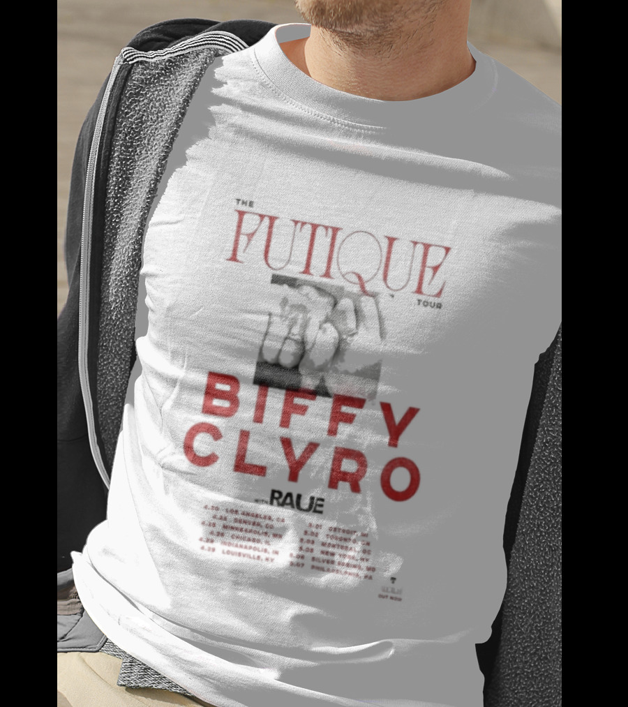 Biffy Clyro Futique 2026 North American Tour Dates Red Black T-Shirt