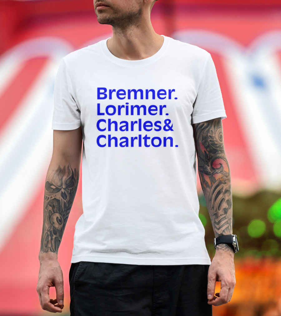 Bremner Lorimer Charles Charlton Football Legends T-Shirt