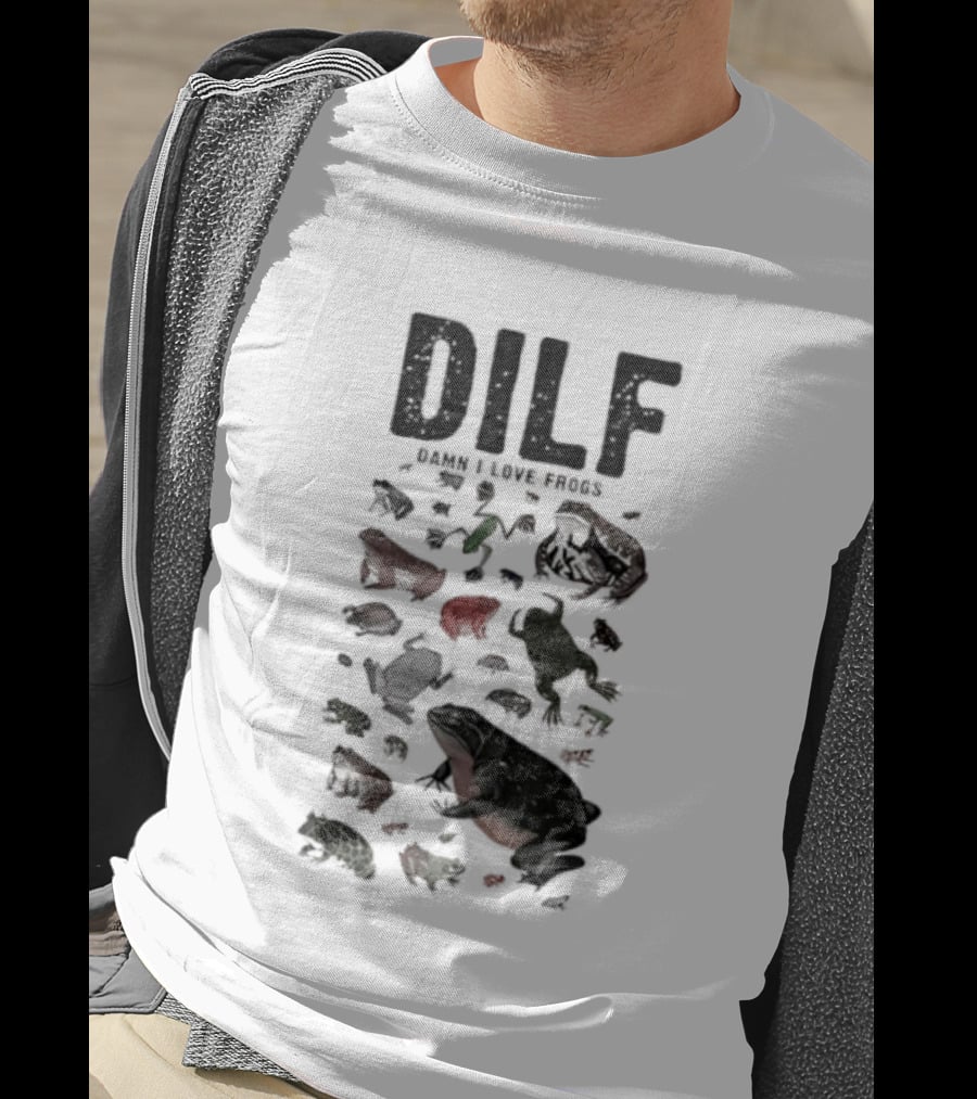 DILF Damn I Love Frogs Amphibian Lovers T-Shirt