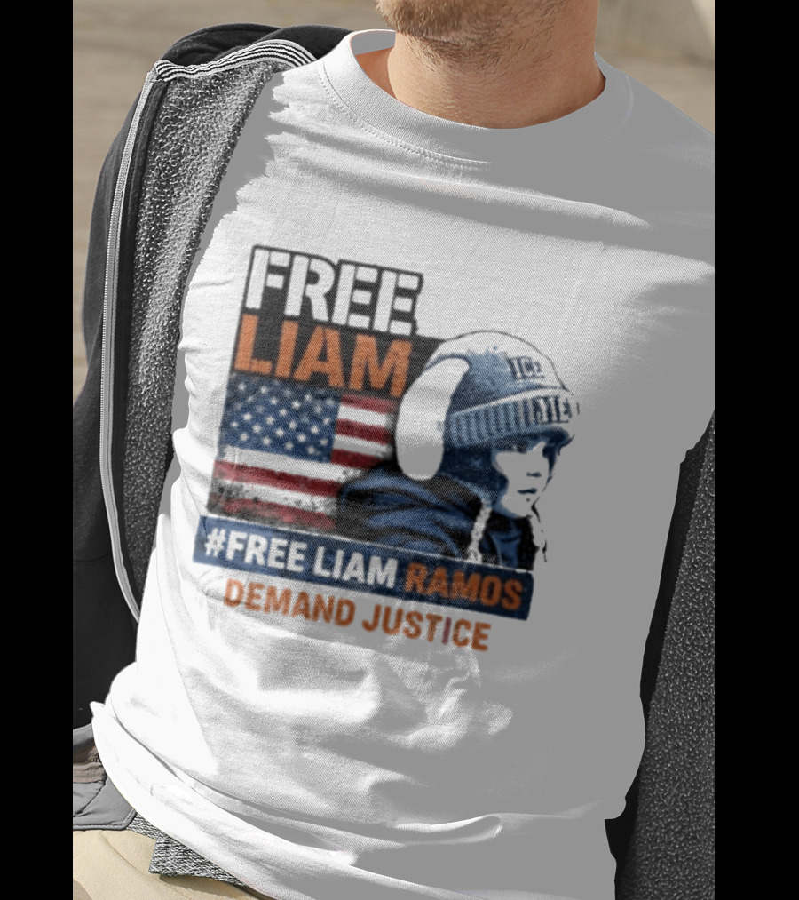Free Liam Ramos Demand Justice American Flag Ice Hat T-Shirt