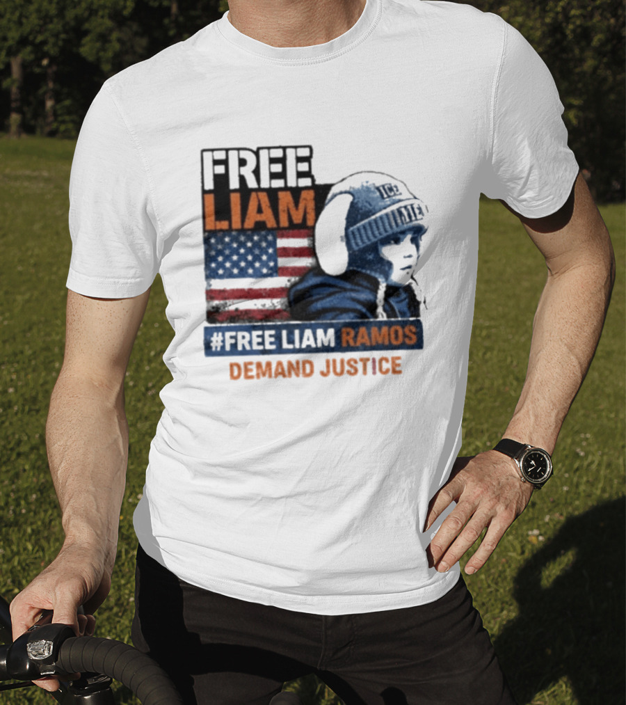 Free Liam Ramos Demand Justice American Flag Ice Hat T-Shirt