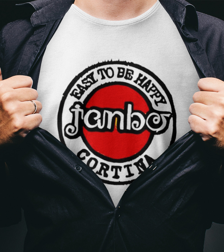 Janbo Easy To Be Happy Cortina Red Circle T-Shirt
