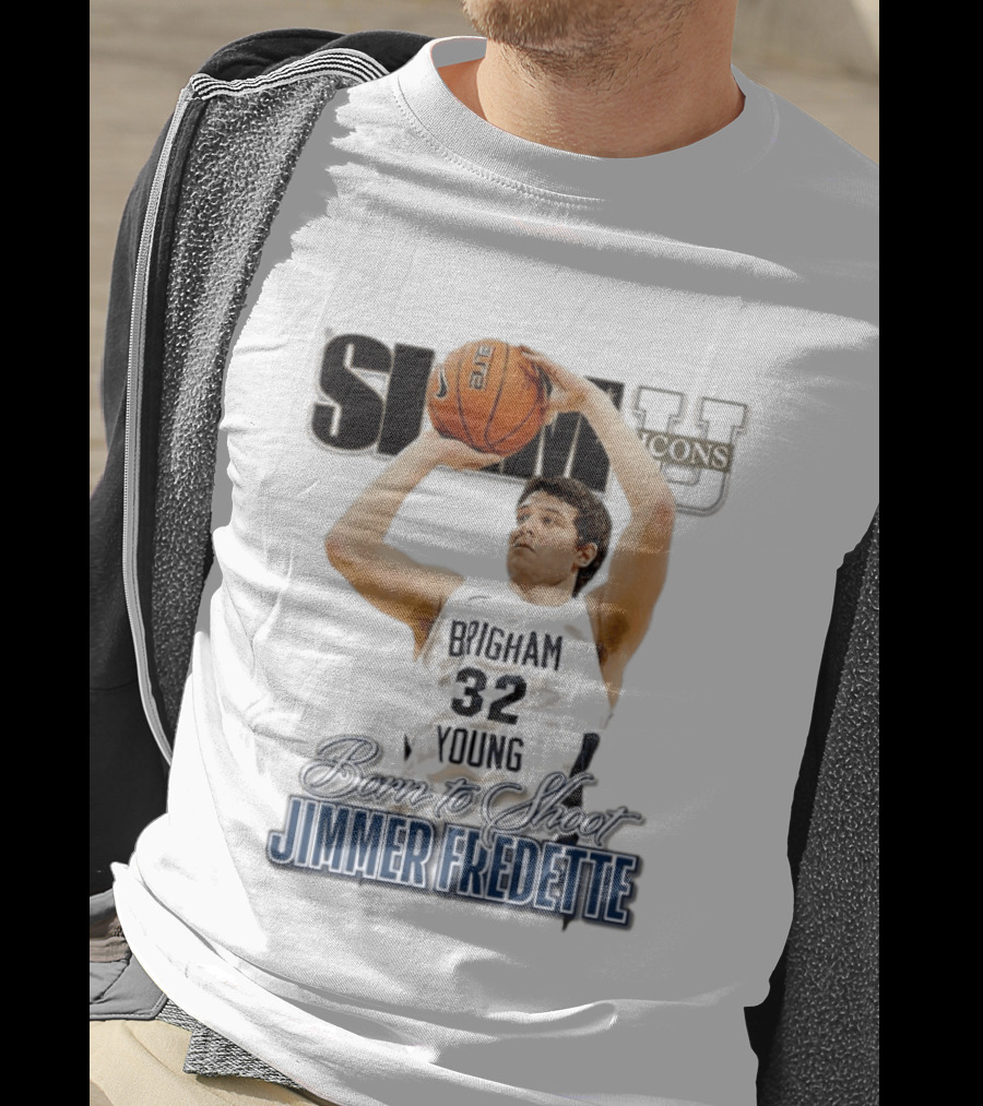 Slam U Icons Brigham Young 32 Born To Shoot Jimmer Fredette T-Shirt