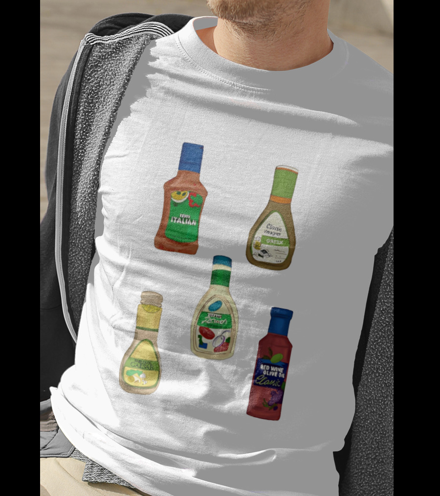 Italian Greek Ranch Caesar Olive Oil Salad Dressing Bottles T-Shirt