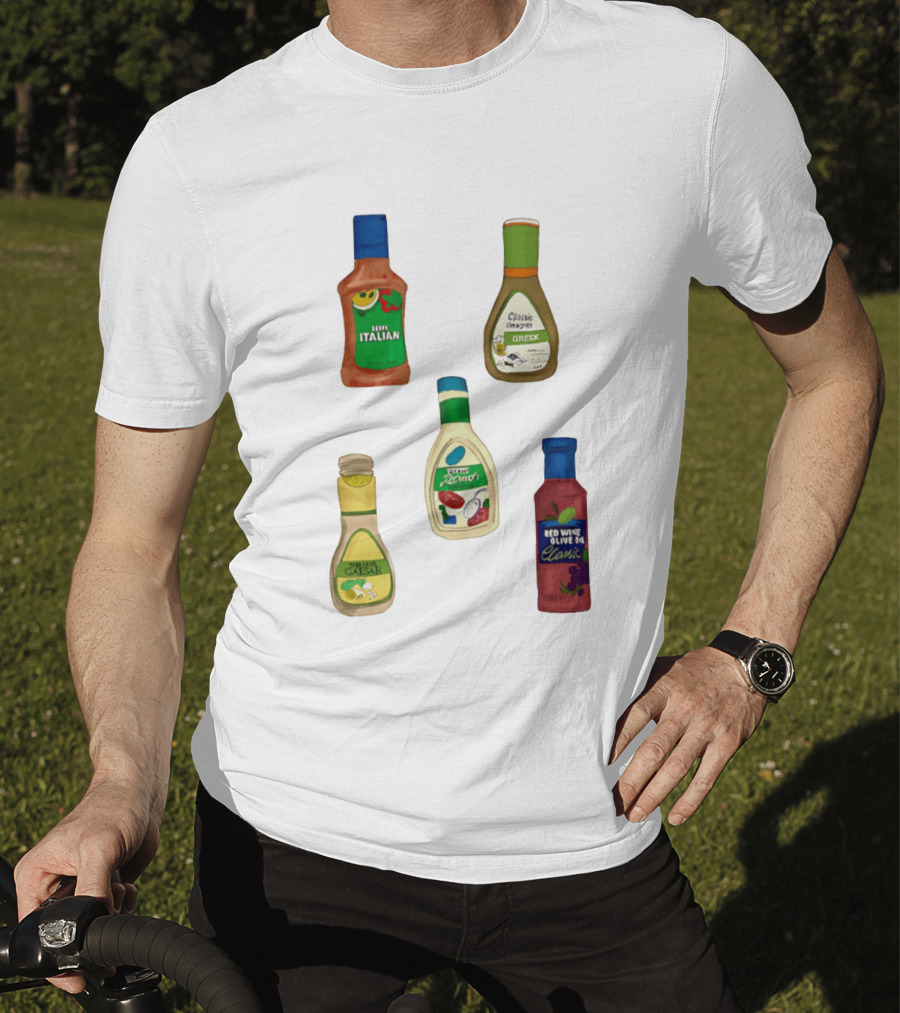 Italian Greek Ranch Caesar Olive Oil Salad Dressing Bottles T-Shirt