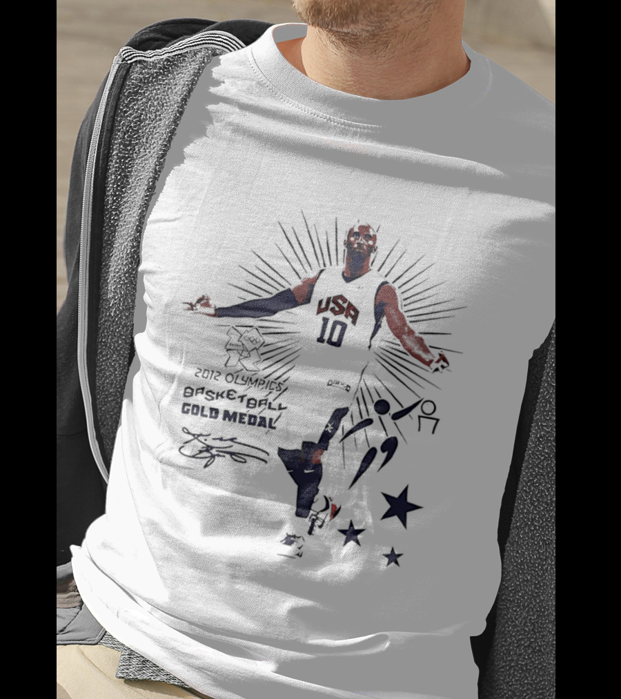 Kobe Bryant USA Basketball 2012 Gold Medal Olympics T-Shirt
