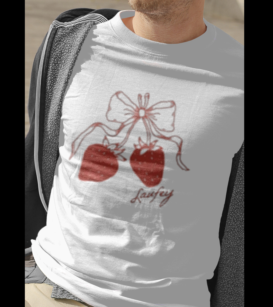 Laufey Strawberry Bow T-Shirt