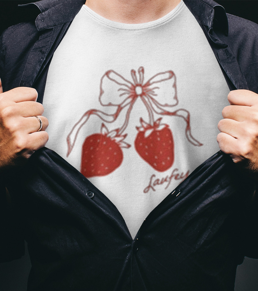 Laufey Strawberry Bow T-Shirt
