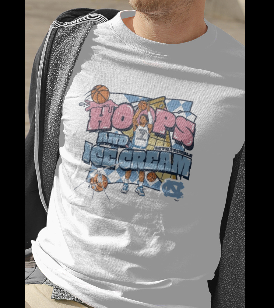 Hoops And Ice Cream UNC North Carolina Tar Heels Basketball Seth Trimble T-Shirt