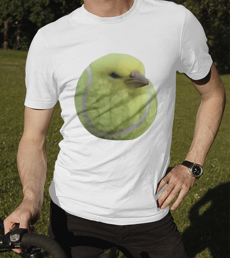 Silly Tennis Ball Bird Meme T-Shirt