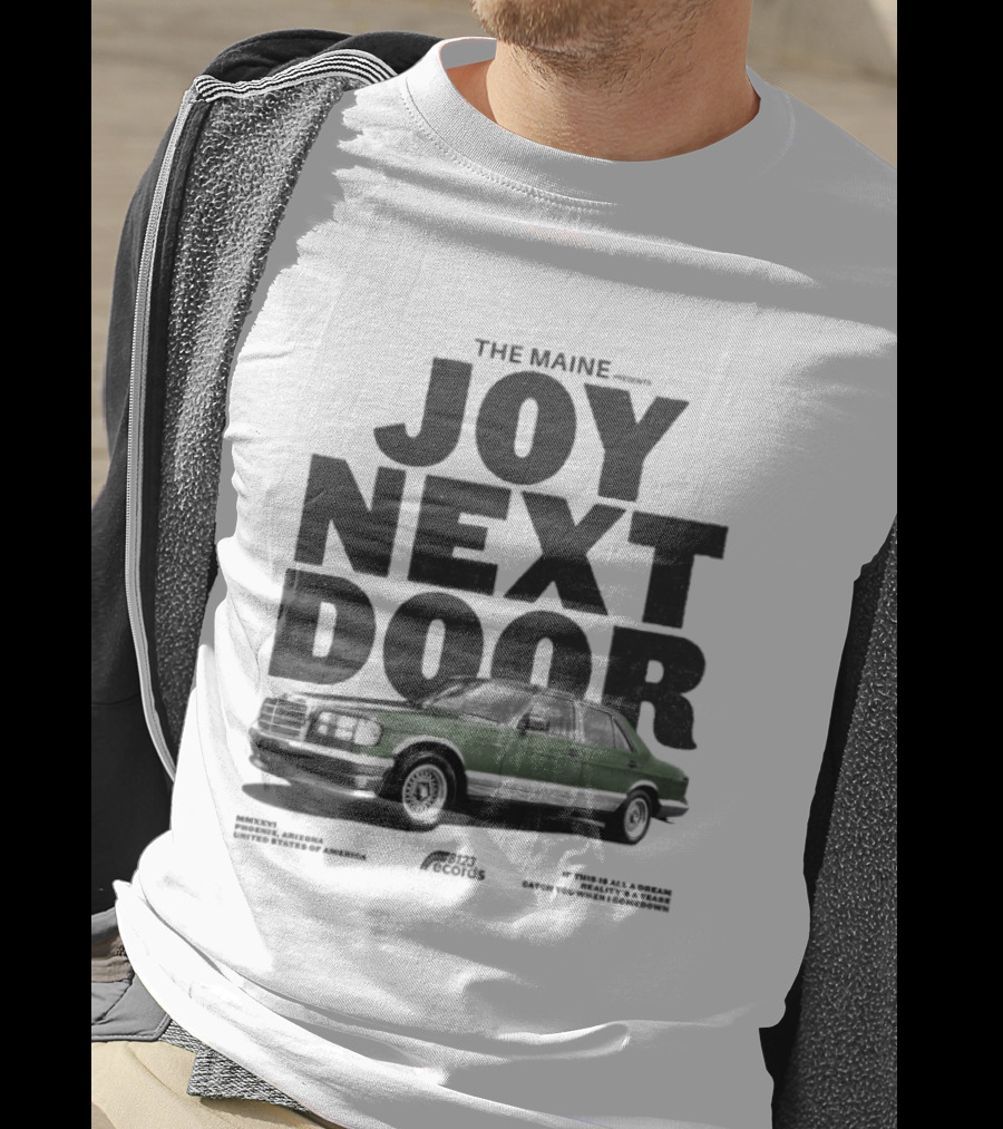 The Maine Joy Next Door Retro Car T-Shirt