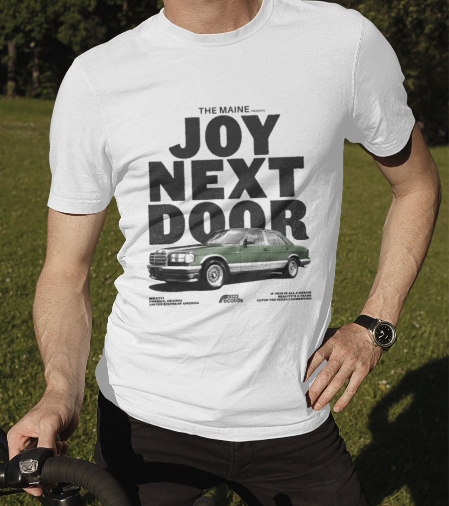 The Maine Joy Next Door Retro Car T-Shirt