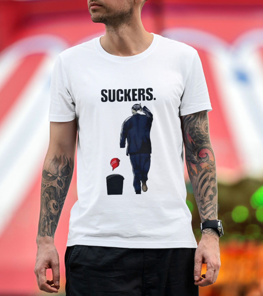Suckers Trump MAGA Hat Trash Can T-Shirt
