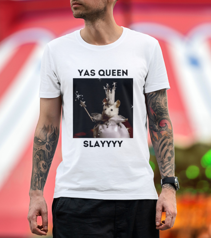 Yas Queen Slayyyy Mouse With Crown And Wand Magic T-Shirt