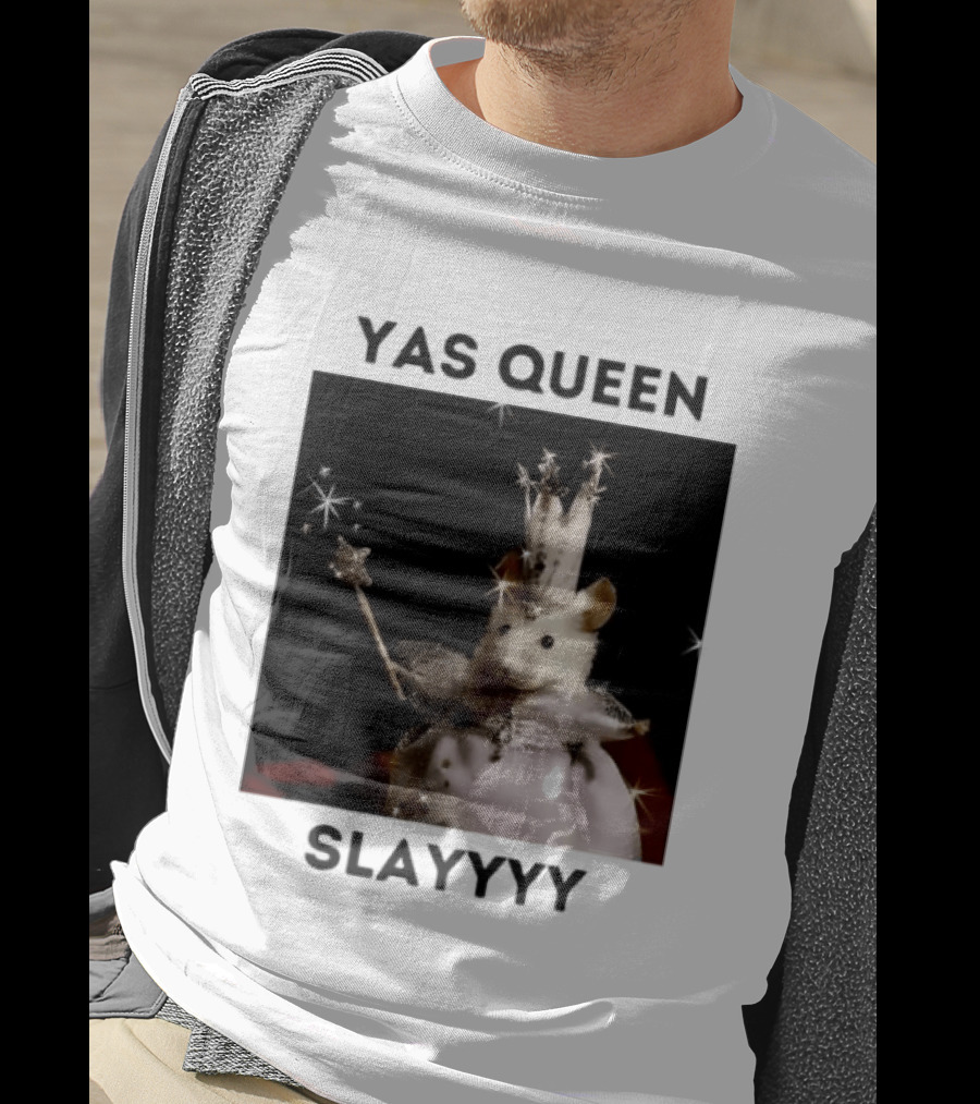 Yas Queen Slayyyy Mouse With Crown And Wand Magic T-Shirt