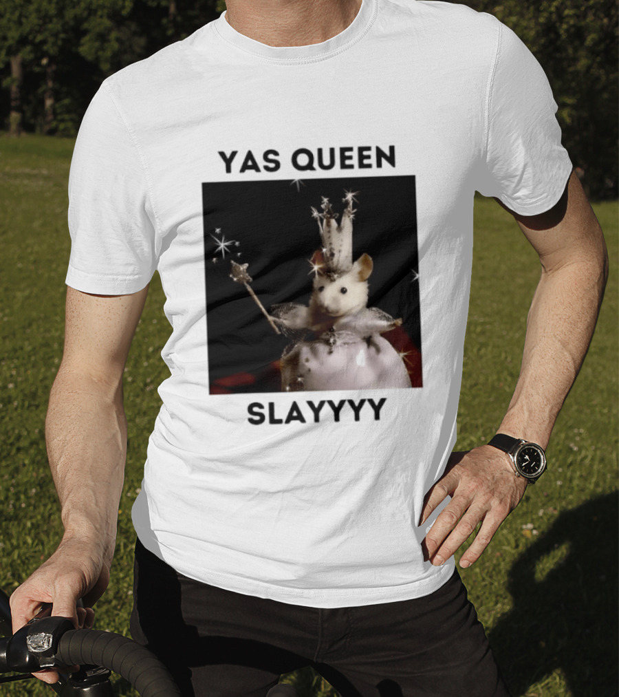 Yas Queen Slayyyy Mouse With Crown And Wand Magic T-Shirt