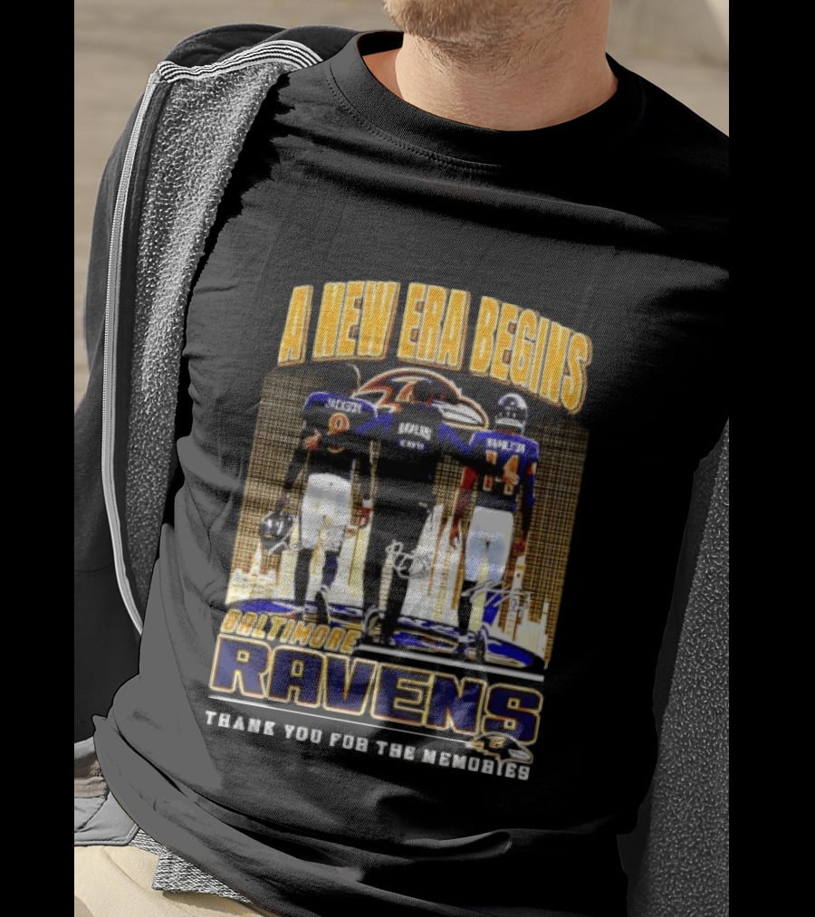 A New Era Begins Baltimore Ravens Jackson Lewis Hamilton Thank You For The Memories T-Shirt