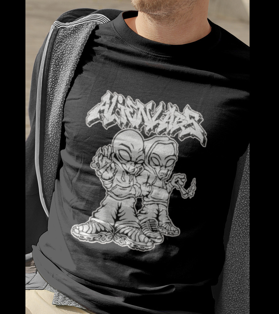 Alienlabs Cosmic Cigarettes Streetwear Style Alien Characters T-Shirt