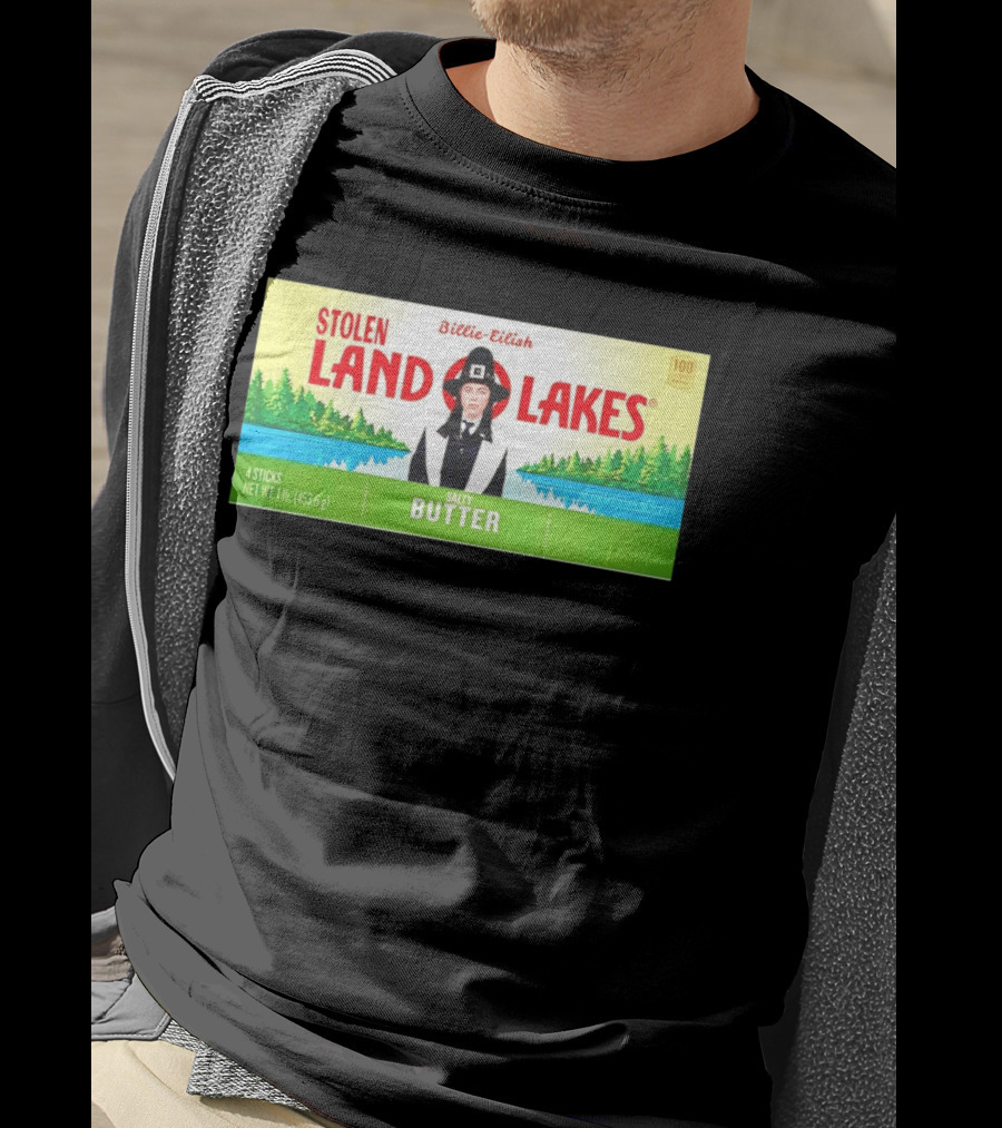 Billie Eilish Stolen Land O Lakes Salty Butter Anti ICE T-Shirt