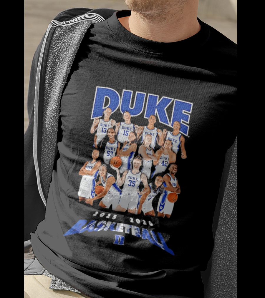 Duke Blue Devils Women's Basketball Team 2025 2026 Collage T-Shirt