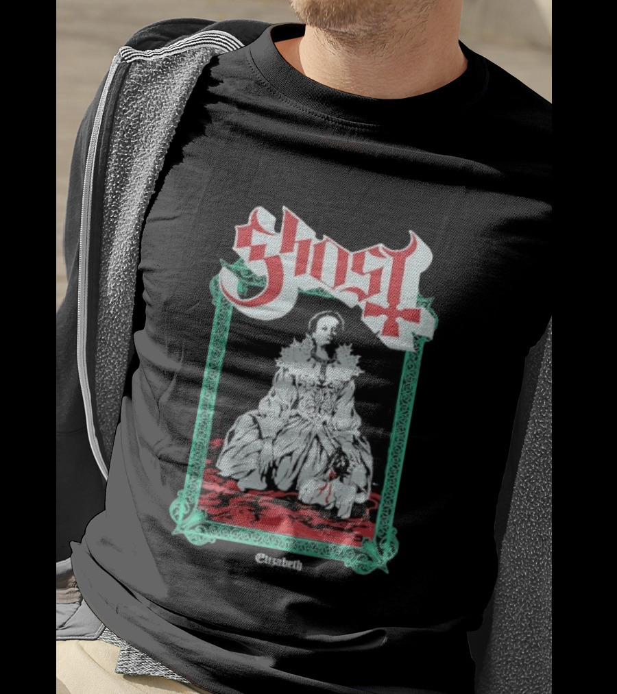 Ghost Elizabeth Gothic Baroque Style Pale Queen T-Shirt