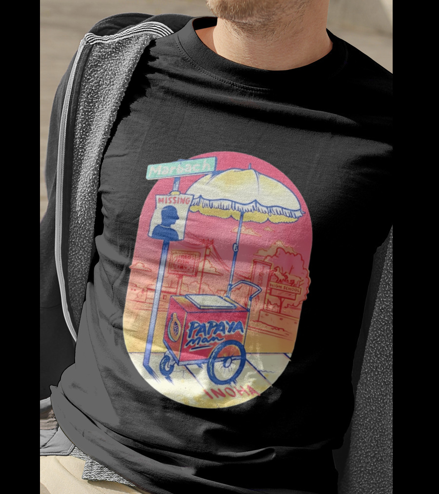 Marbach Inoha Papaya Man Missing High School Fred's Fish Fry T-Shirt