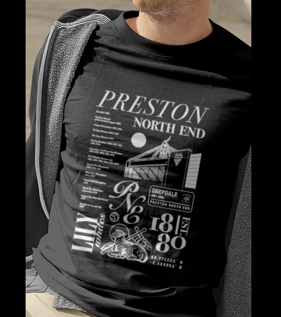 Preston North End Collection Lily Whites Est 1880 Football Heritage T-Shirt