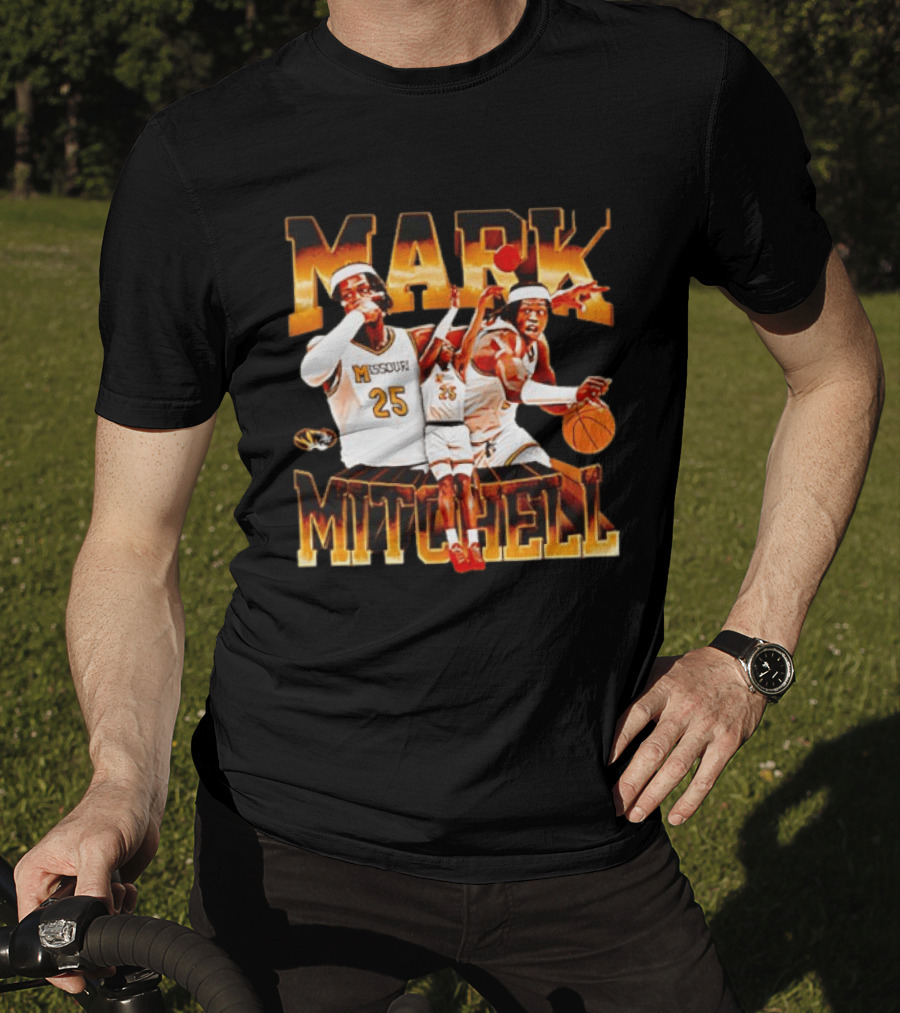 Mark Mitchell Missouri Basketball 25 Mizzou Tigers T-Shirt