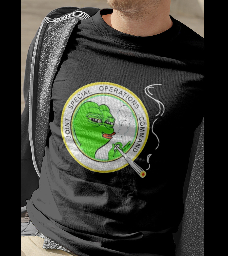Sad Pepe Smoking Meme Joint Special Operations Command T-Shirt