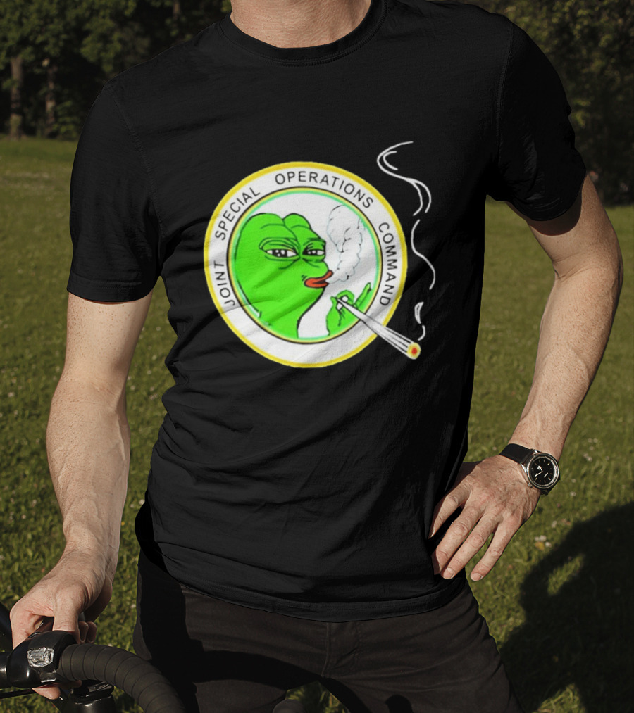 Sad Pepe Smoking Meme Joint Special Operations Command T-Shirt