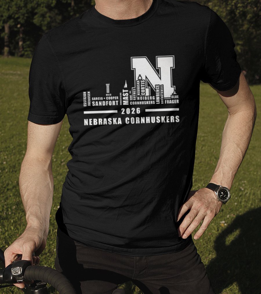 2026 Nebraska Cornhuskers City Skyline Lincoln T-Shirt