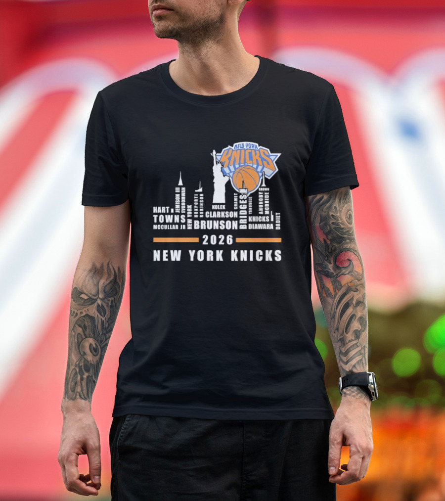 New York Knicks 2026 Players Name Of The Skyline City T-Shirt