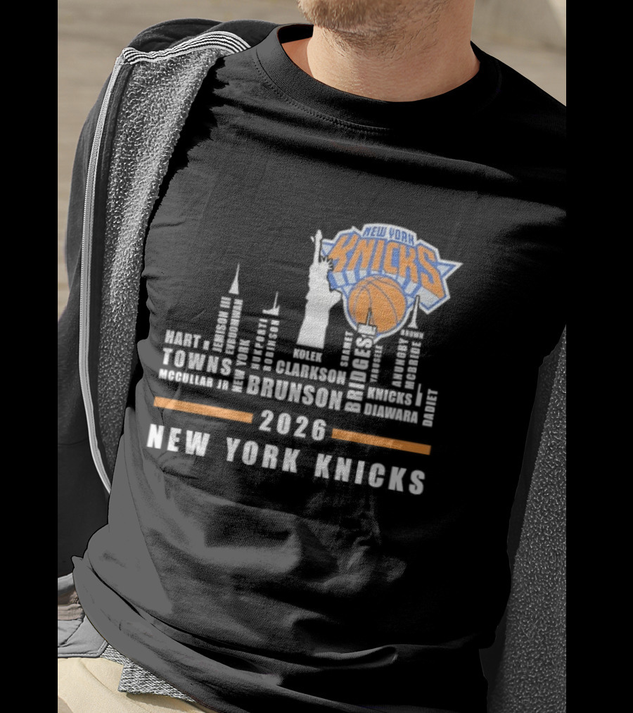 New York Knicks 2026 Players Name Of The Skyline City T-Shirt