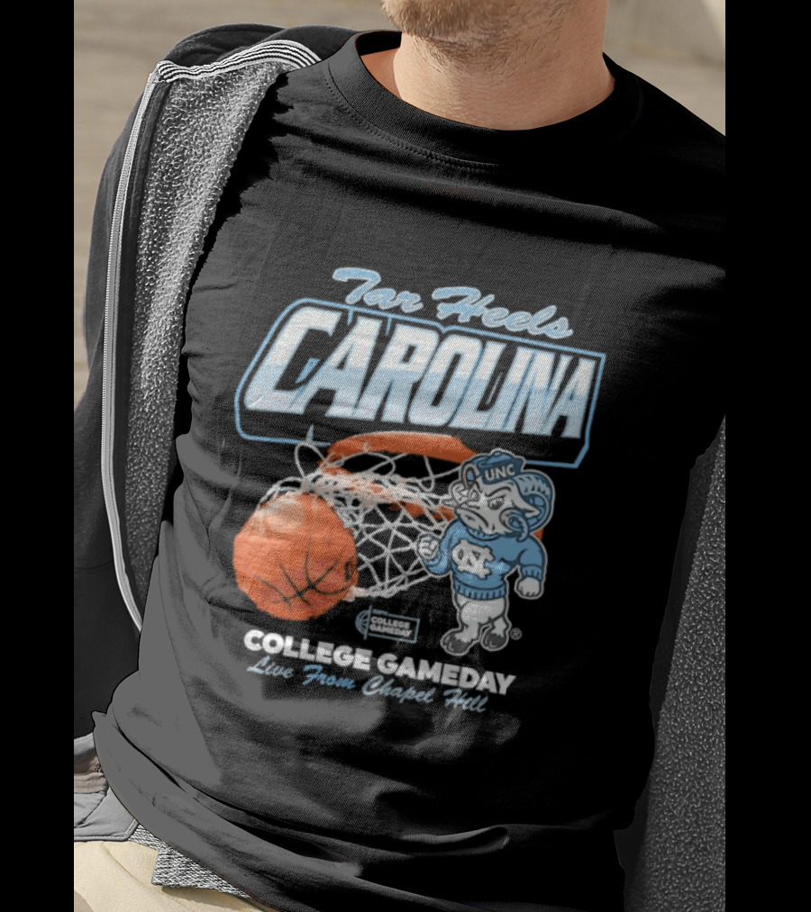 Tar Heels Carolina College Gameday Live From Chapel Hill UNC Basketball T-Shirt