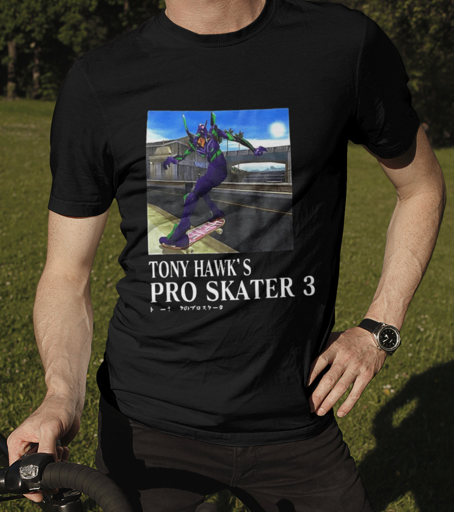 Tony Hawk's Pro Skater 3 Evangelion Crossover Skating Scene T-Shirt