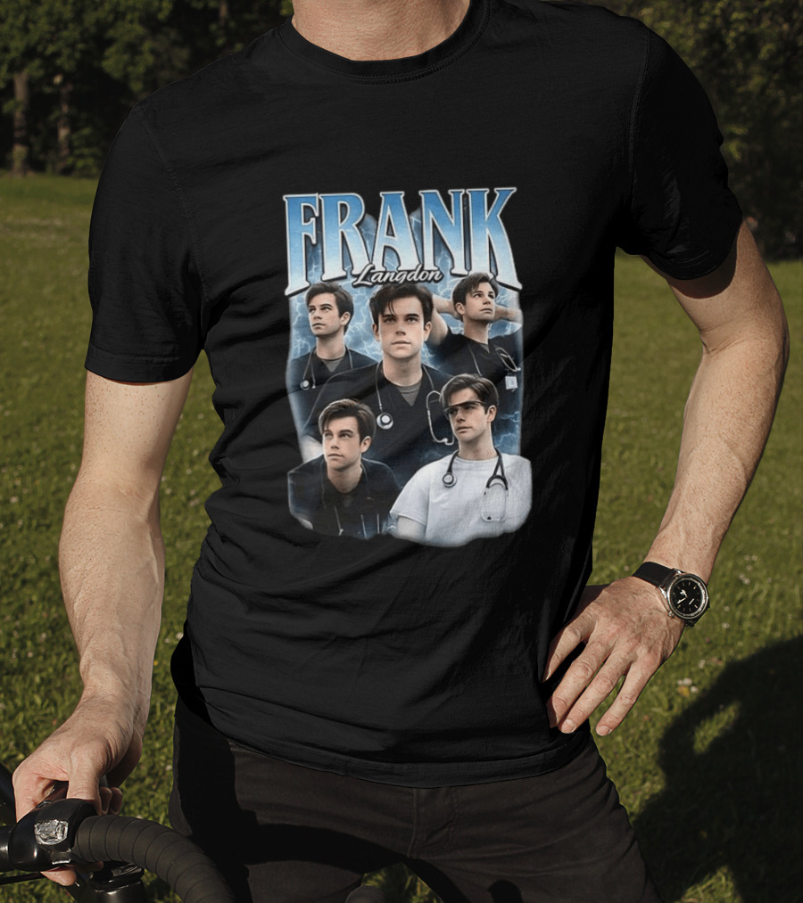 FRANK Langdon Doctor Character Lightning Background Stethoscope T-Shirt