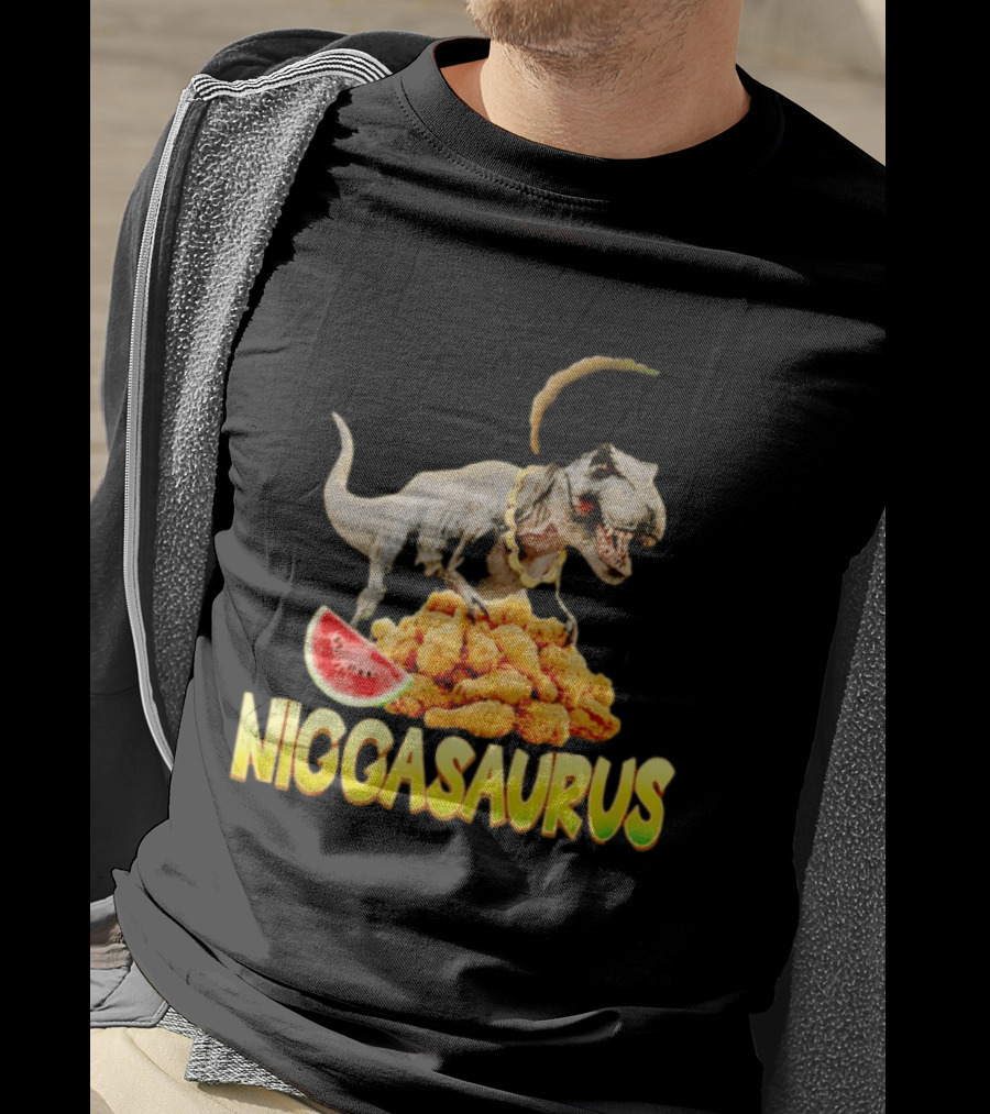 Niggasaurus Dinosaur Fried Chicken T-Shirt