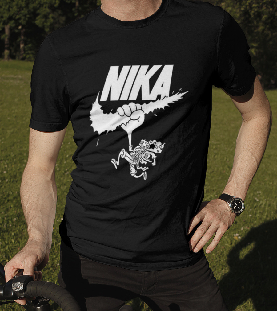 Nika Sun God One Piece Fist Logo Anime T-Shirt