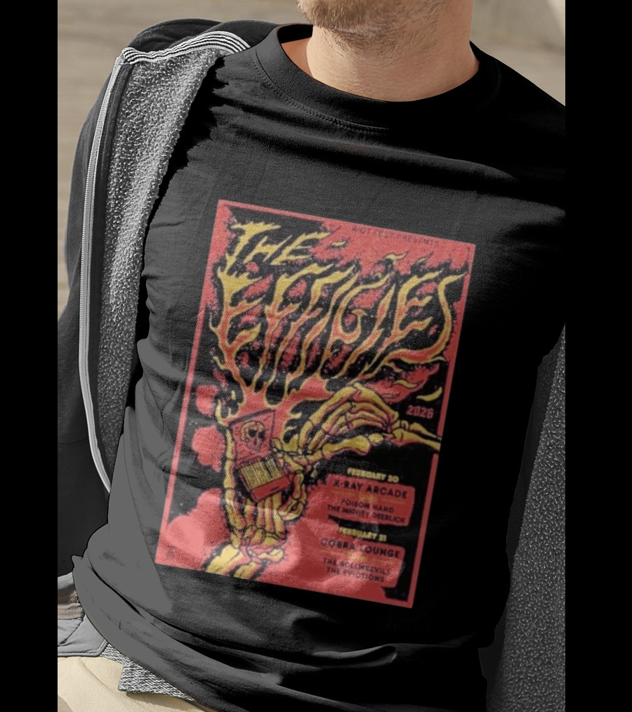 Riot Fest Presents The Effigies Live February 21 2026 At Cobra Lounge With The Bollweevils And The Evictions T-Shirt
