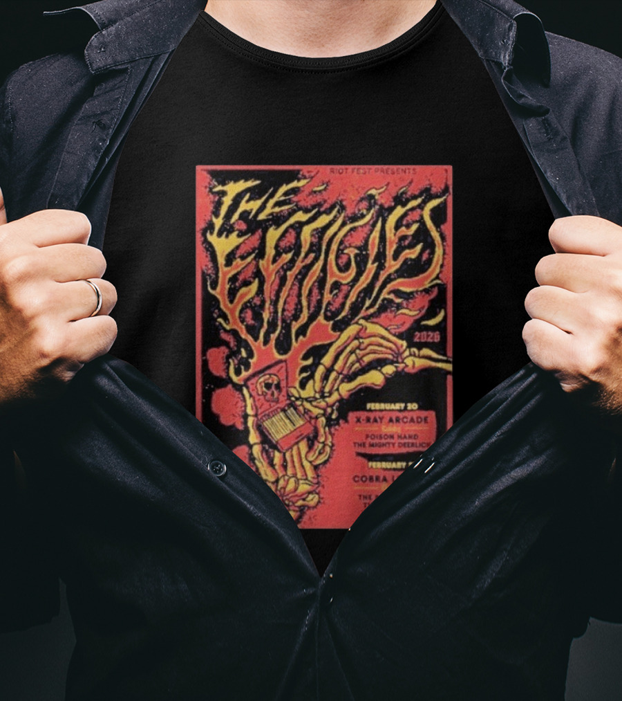 Riot Fest Presents The Effigies Live February 21 2026 At Cobra Lounge With The Bollweevils And The Evictions T-Shirt
