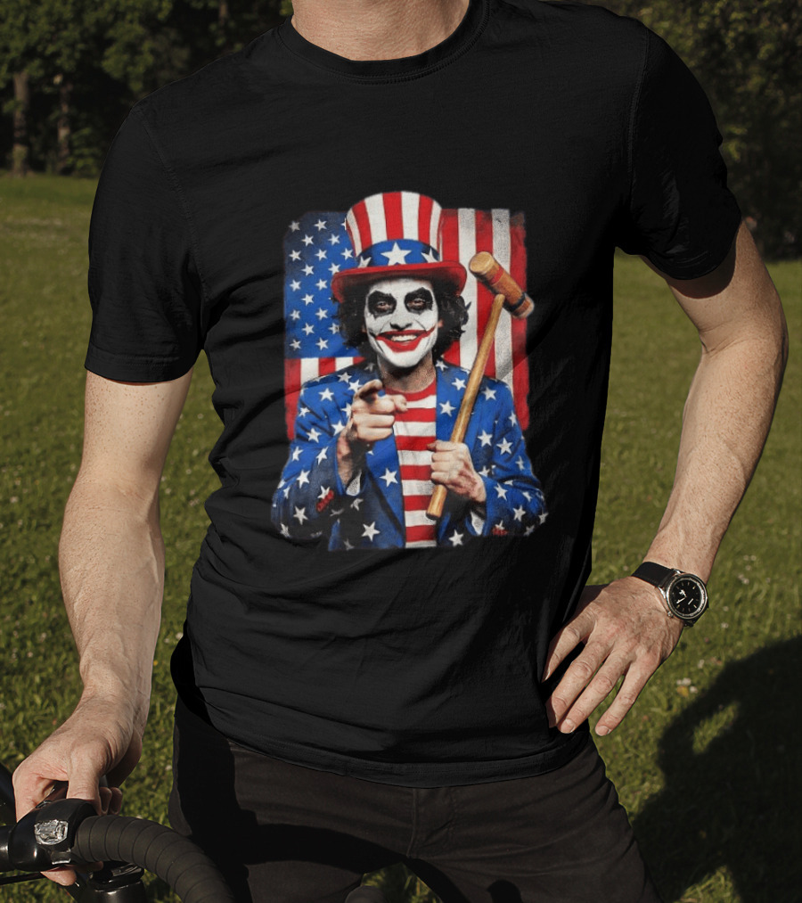 Uncle Jimmy USA Flag Joker Parody Patriotic Costume T-Shirt