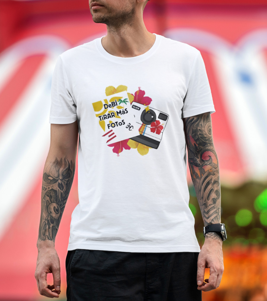 Debi Tirar Mas Fotos Camera Puerto Rico Hibiscus Tropical Blossom T-Shirt