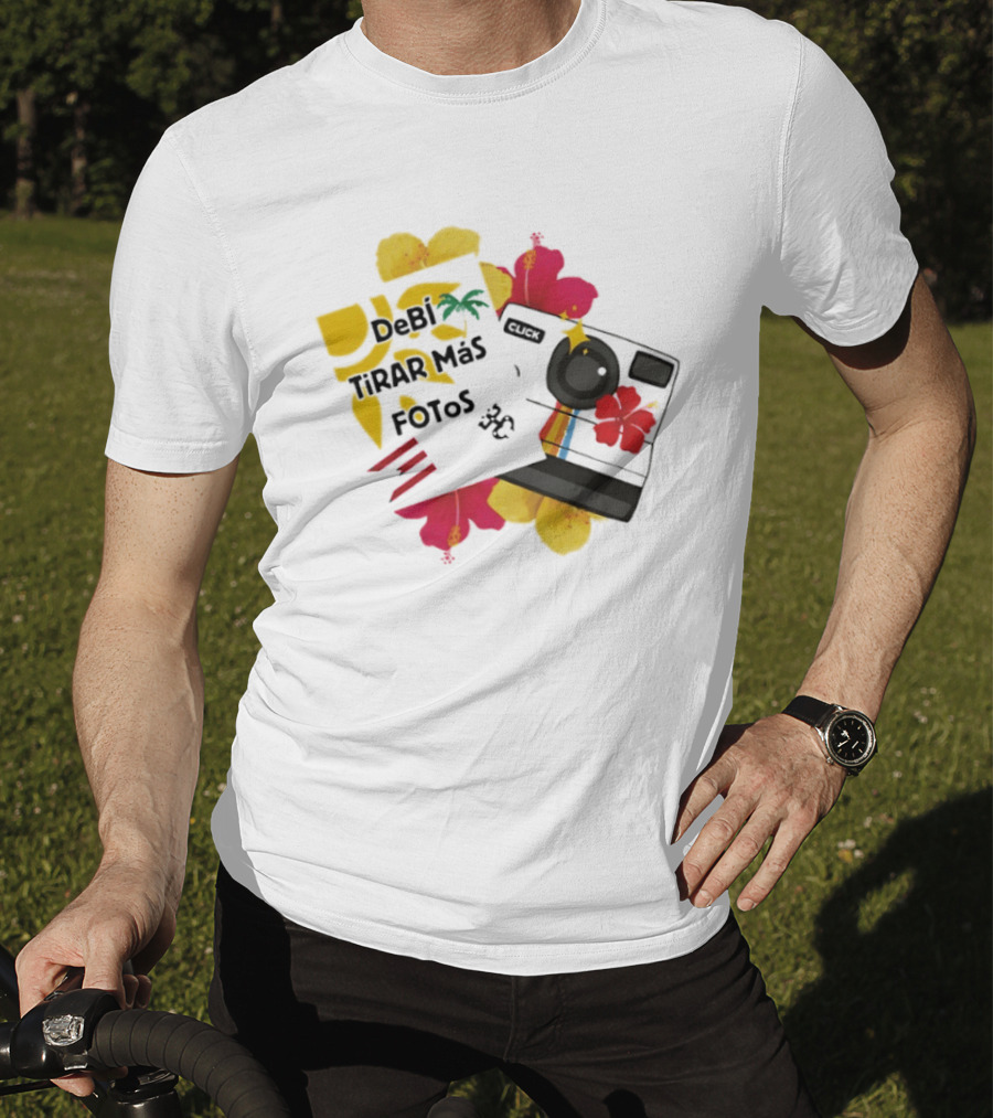 Debi Tirar Mas Fotos Camera Puerto Rico Hibiscus Tropical Blossom T-Shirt