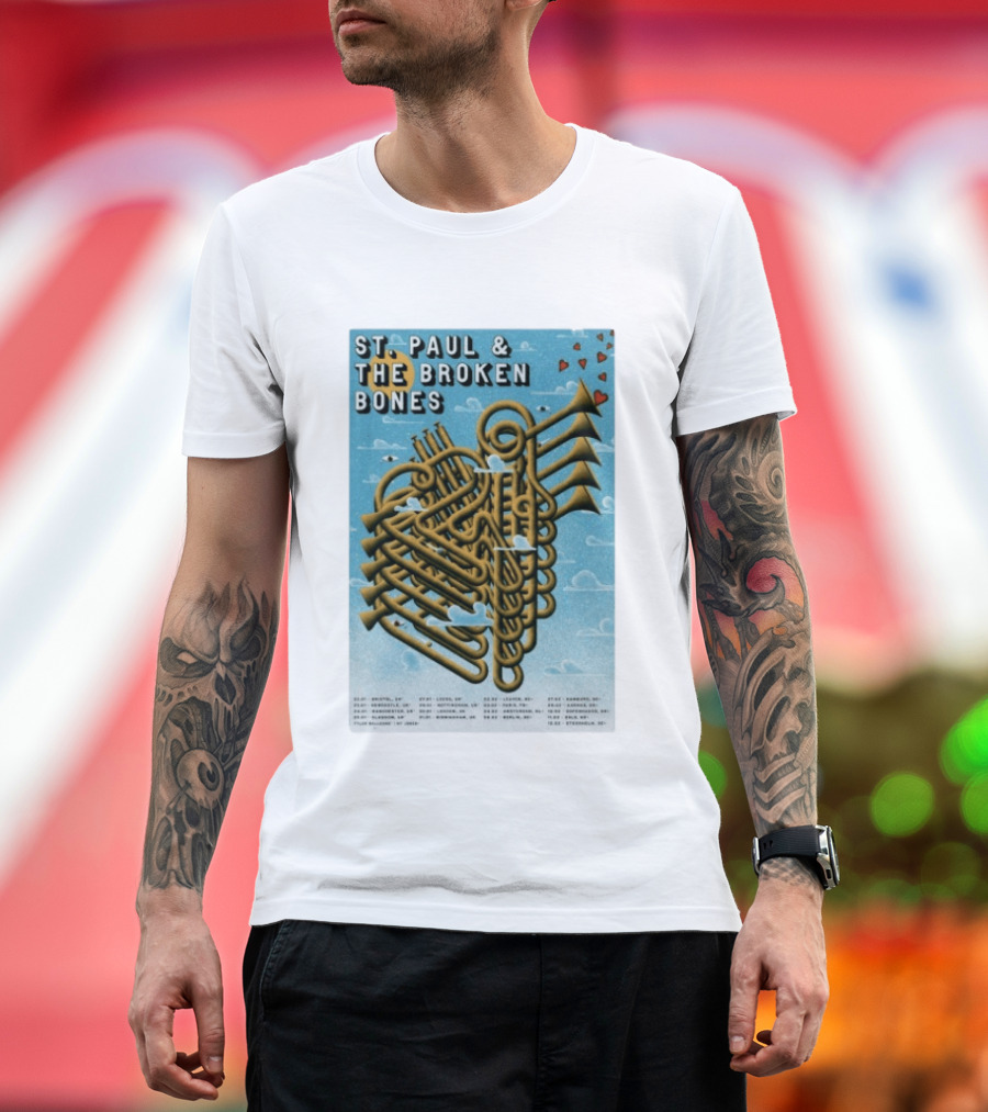 St. Paul & The Broken Bones UK Europe Tour 2026 Dates Bristol Leeds Dublin Paris Barcelona T-Shirt