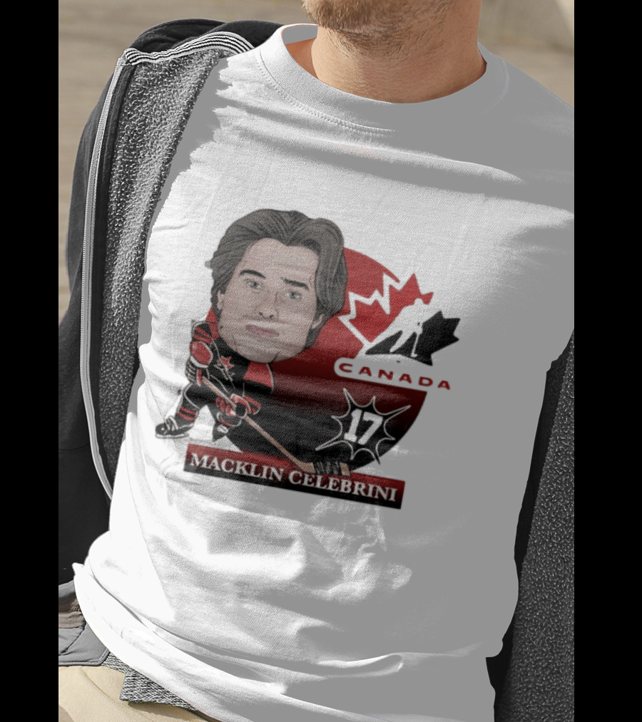 Hockey Canada Macklin Celebrini 17 Canada Leaf T-Shirt