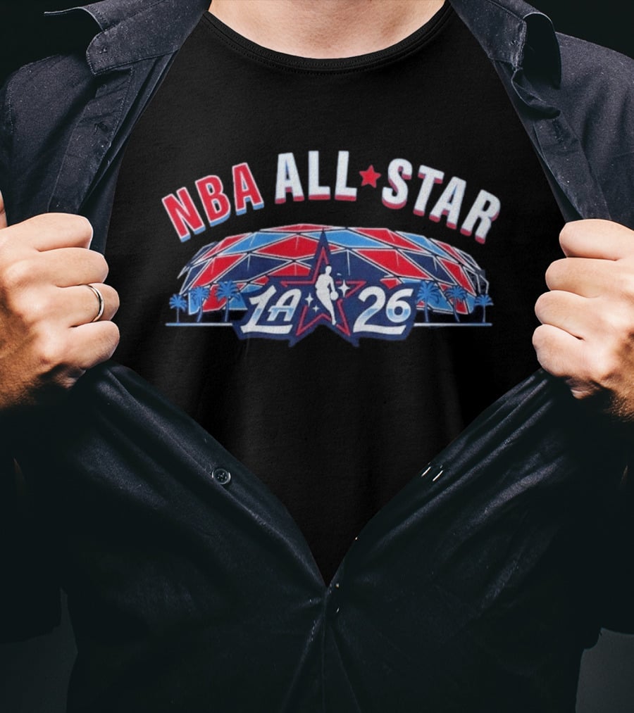 NBA All Star 2026 LA Stadium Logo Palm Trees T-Shirt