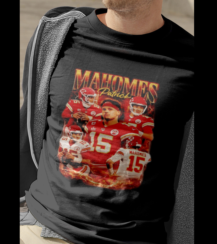 Patrick Mahomes Kansas City 90s KC Football Quarterback Chiefs NFL Champion T-Shirt